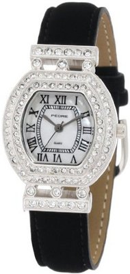 Pedre 6930SX Dress Silver-Tone with Suede Strap