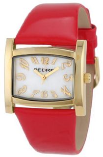 Pedre 7780GX Gold-Tone/ Red Patent Strap