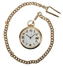 Pedre Gold-Tone Masonic Full Working Tools Pocket with Chain # 8470GW