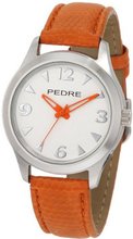 Pedre Midsize 0094SOX Silver-Tone/ Orange Strap
