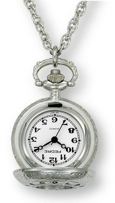 Pedre Silver-Tone Covered Pendant w/ Chain, # 2118-1