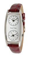 Pedre Silver-Tone Traveler Series Dual Time #6645SX-RED-CRC