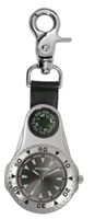 Pedre Unisex Silver-Tone Clip-On with Compass # 9905SX