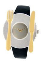 Pedre Unisex Two-Tone Knife Fork and Plate Novelty # 6575TX