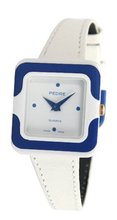 Pedre Vintage Tres Petite White/ Blue Leather Strap - Swiss Made # 6616WX