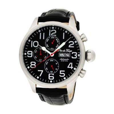 Pere de Temps Unisex 3020 Nouveau Modern Automatic Mechanical Stainless Steel Exhibition Case Back