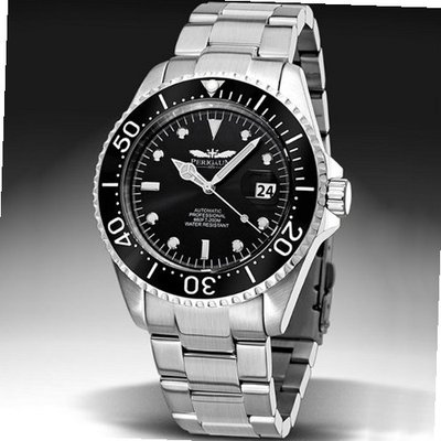 Perigaum P1308SSMBK Pro Diver Automatic Bracelet