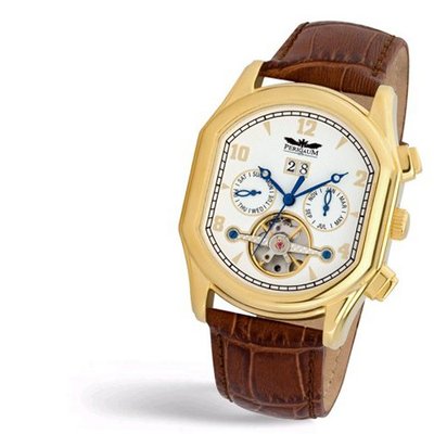 Perigaum Parsifal Gold Tone - White Dial - P-0504-GW