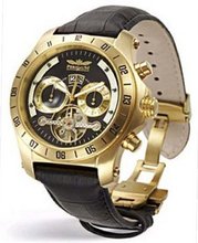 Perigaum Transatlantic Automatic Skeleton Gold Tone - Black Dial - 0605GS