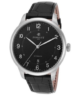 Classic First Class Automatic Black Dial Black Genuine Alligator