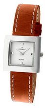 Peugeot 315TN Silver-Tone Tan Leather Strap