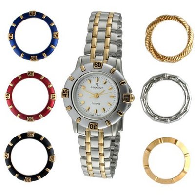 Peugeot 620 Two-Tone Interchangeable 7 Bezel Gift Set