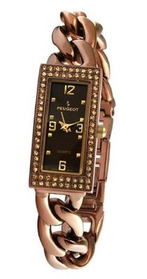 Peugeot 7043BR Brown Swarovski Crystal Accented Bracelet