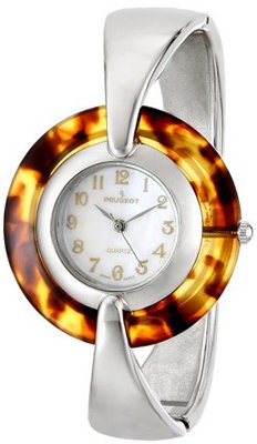 Peugeot 705-1 Silver-Tone Tortoise Face Cuff