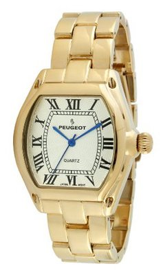 Peugeot 7069G Gold-Tone Roman Numeral Bracelet