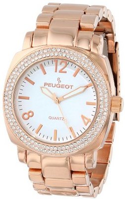 Peugeot 7075RG Rose Gold Swarovski Crystal Bracelet Link