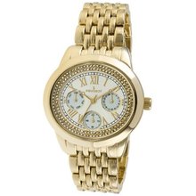 Peugeot 7089G Crystal Accent Gold-tone Multifunction