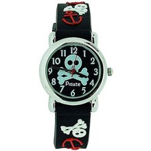 Citron Boys Pirate Black Skull & Crossbones Silicone Strap KID42