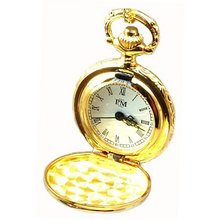 Philip Mercier Gents Gold Tone Pocket On 28 Inch Chain NFP13A