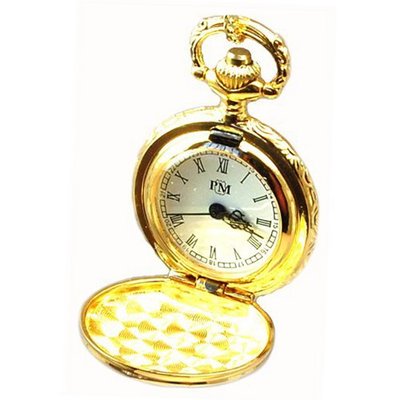 Philip Mercier Gents Gold Tone Pocket On 28 Inch Chain NFP13A