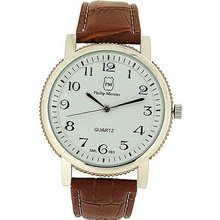 Philip Mercier Gents Rose Gold Tone Bezel Brown PU Croc Style Strap SML65B