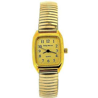 Philip Mercier Ladies Gold Tone Expander Bracelet Strap Dress MC48B