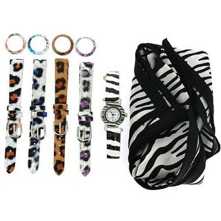 Philip Mercier Ladies & Scarf Gift Set - 5 Interchangeable Animal Straps