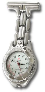 Philip Mercier Silver Tone Nurses With White dial And Rotating Bezel