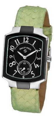 Philip Stein 21TB-FB-SLMG Classic Green Snake Leather Strap