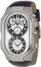 Philip Stein 3-NGW-AN Signature Stainless Steel Chronograph Navy Alligator Strap