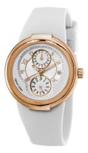 Philip Stein 31-ARGW-RBW Active Rose Gold and White Rubber Strap