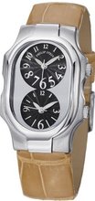 Philip Stein Signature Ladies Beige Leather Strap Dual Time 1-G-FB-ASA