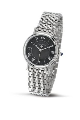 Philip Boudoir with Black Dial and Stainless Steel Strap