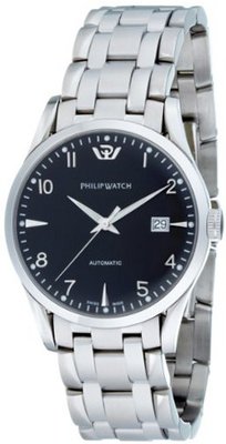 Philip Sunray Analogue R8223680125 with Mechanical Movement, Black Dial and Stainless Steel Case