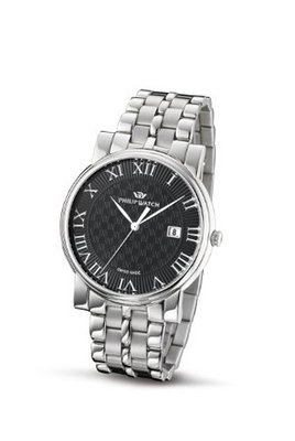 Philip Wales Analogue R8253193125 with Quartz Movement, Black Dial and Stainless Steel Case