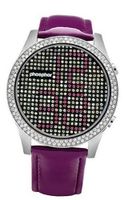 Phosphor MD018L Appear Purple Crystal with Purple Gloss Leather Strap
