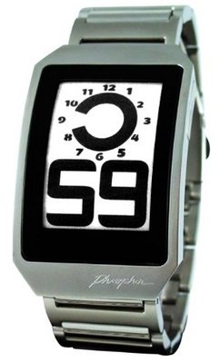 Phosphor Unisex DH03 Digital Hour E-INK Curved Metal Band