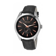 Pierre Cardin pc105851f03 mm Stainless Steel Case Black Calfskin Mineral