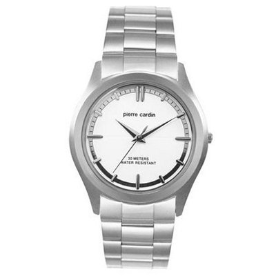 Pierre Cardin White Dial Gents Stainless Steel Bracelet Dress PC4820