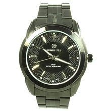 Pierre Jill in Black Dial Black Stainless Steel Bracelet