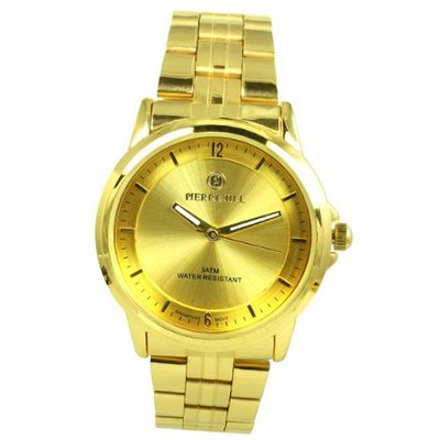 Pierre Jill in Gold Dial Gold Stainless Steel Bracelet