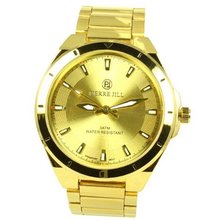 Pierre Jill in Gold Dial Gold Stainless Steel Bracelet