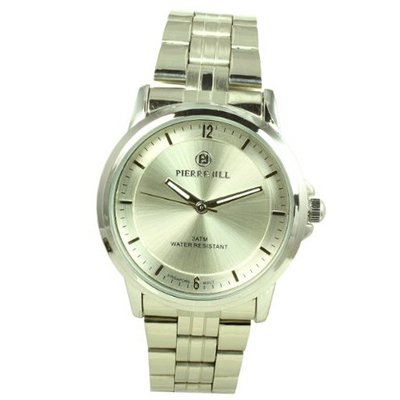 Pierre Jill in Silver Dial Silver Stainless Steel Bracelet