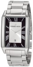 Pierre Petit P-777C Serie Paris Rectangular Stainless-Steel Bracelet Date