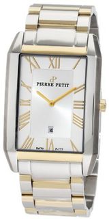 Pierre Petit P-777D Serie Paris Rectangular Two-Tone Stainless-Steel Bracelet Date