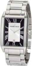 Pierre Petit P-778C Serie Paris Rectangular Stainless-Steel Bracelet Date