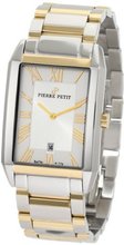 Pierre Petit P-778D Serie Paris Two-Tone Rectangular Stainless-Steel Bracelet Date