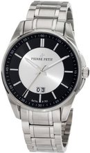 Pierre Petit P-783C Serie Le Mans Black and Silver Big Date Stainless-Steel Bracelet