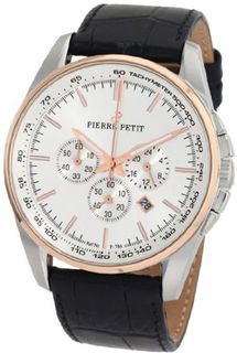 Pierre Petit P-786B Serie Le Mans Two-Tone Chronograph Tachymeter Black Leather