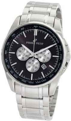 Pierre Petit P-786D Serie Le Mans Black Dial Stainless-Steel Chronograph Tachymeter